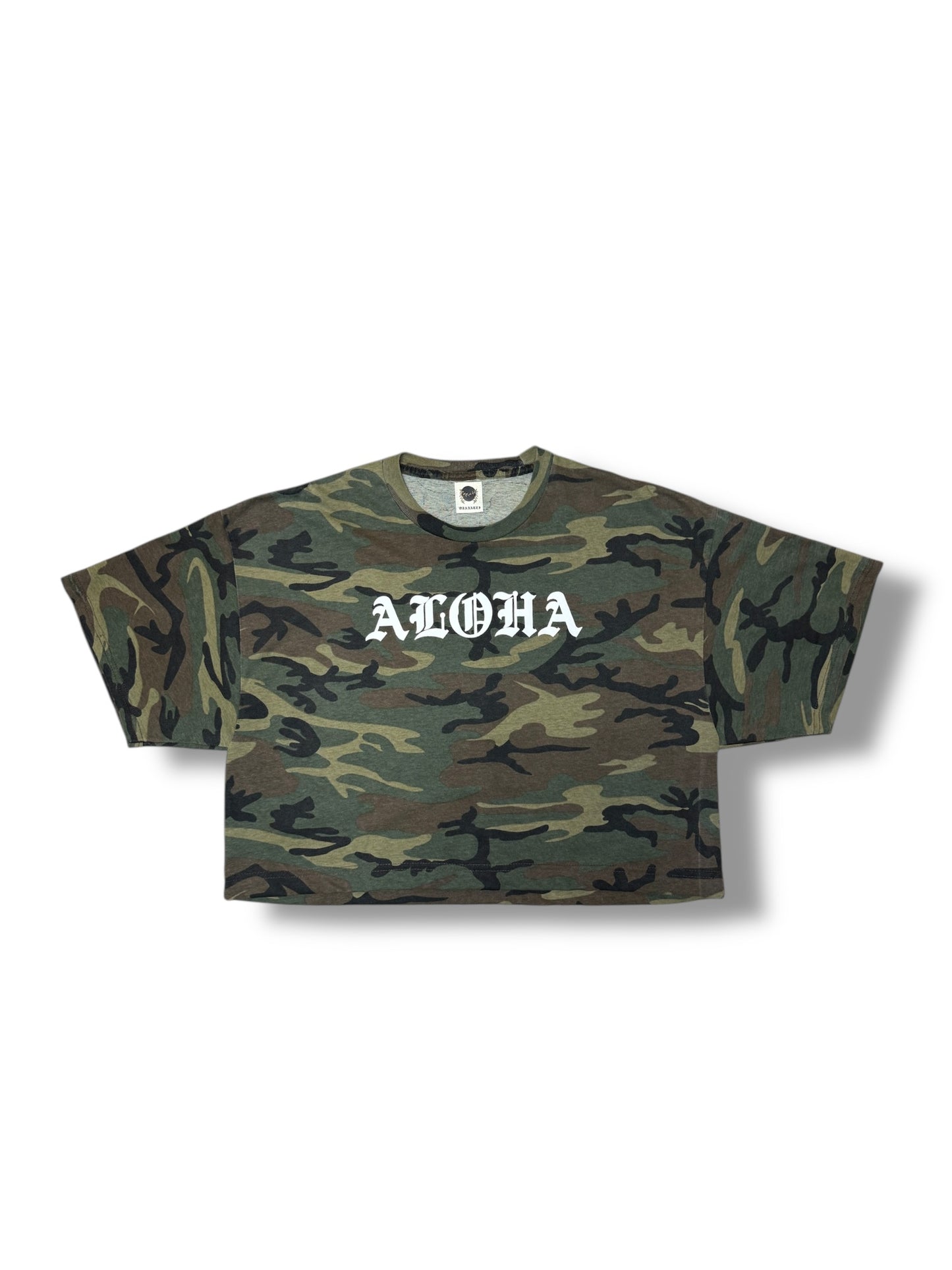 Ohanalei - Women’s “ALOHA” Camo Crop Tee