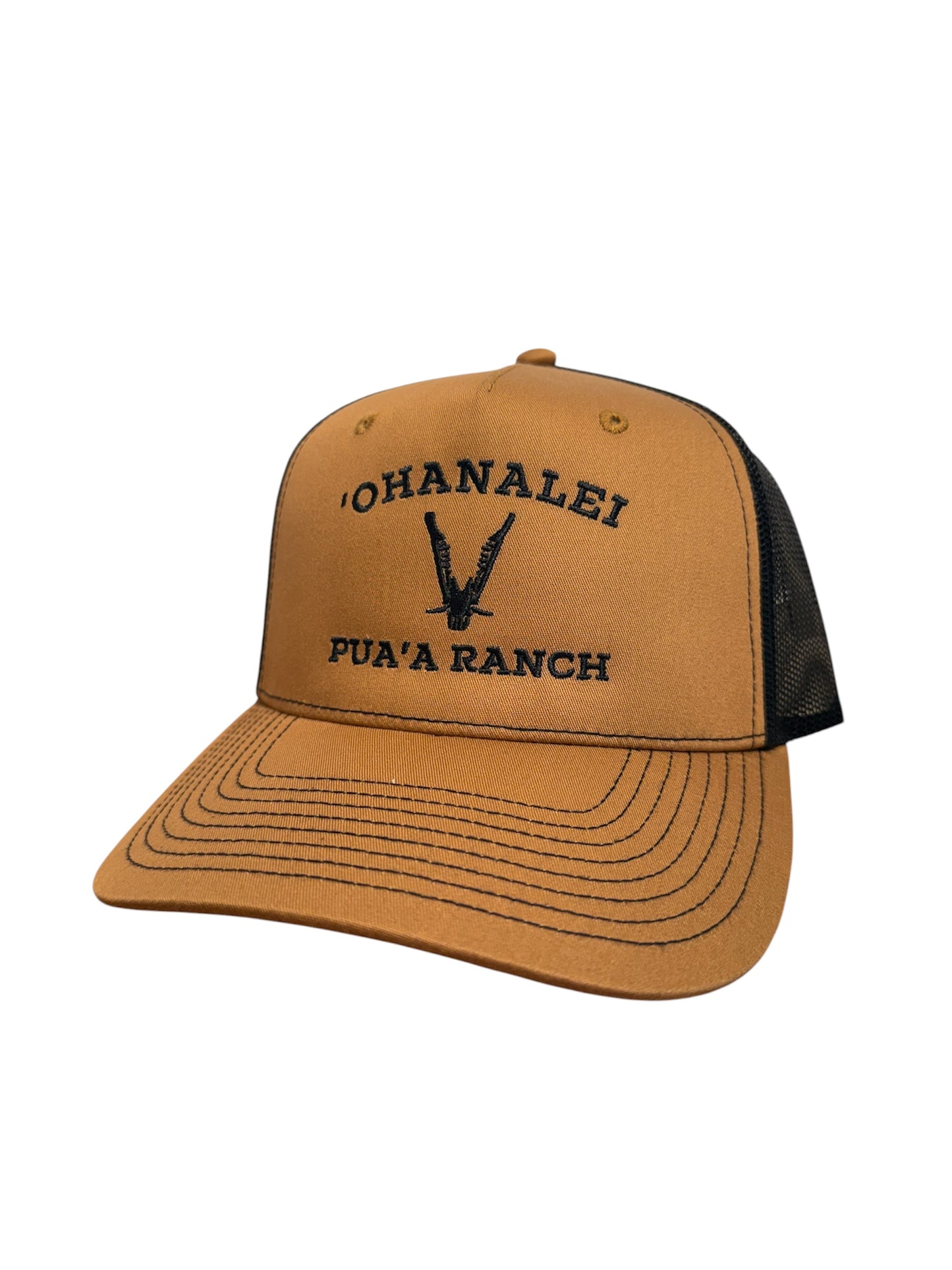 Ohanalei - “Pua’a Ranch” Hat - Brown/Black Split SnapBack