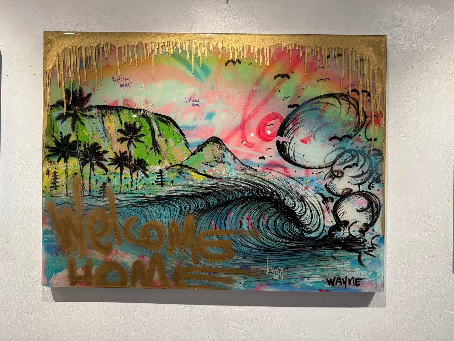 Wayne Art - “WELCOME HOME” Makana Wave