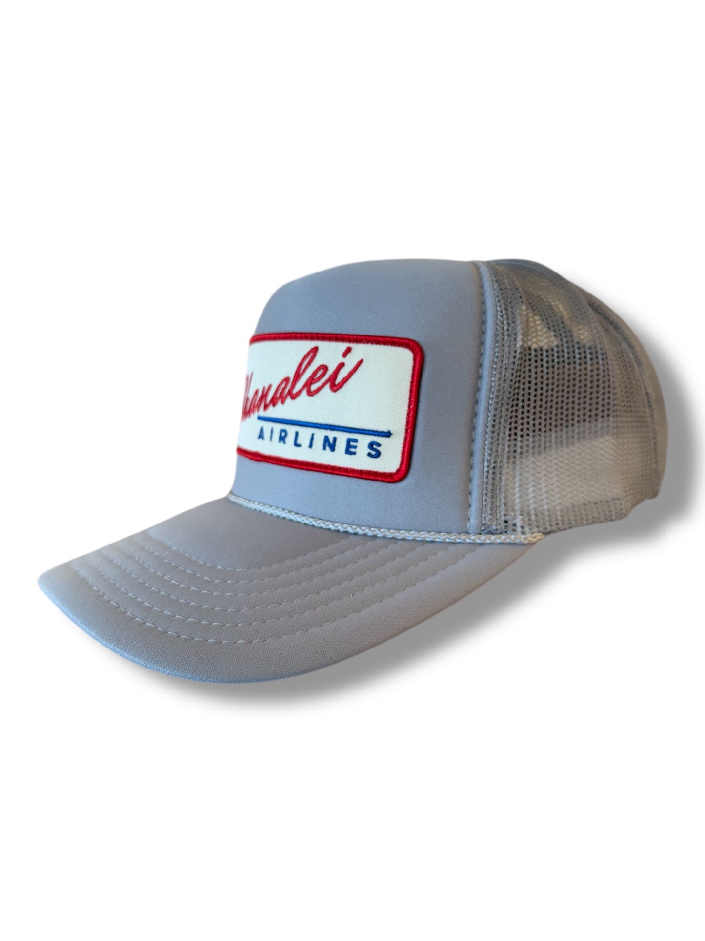Ohanalei “Airlines” PATCH Snapback Hat - Grey