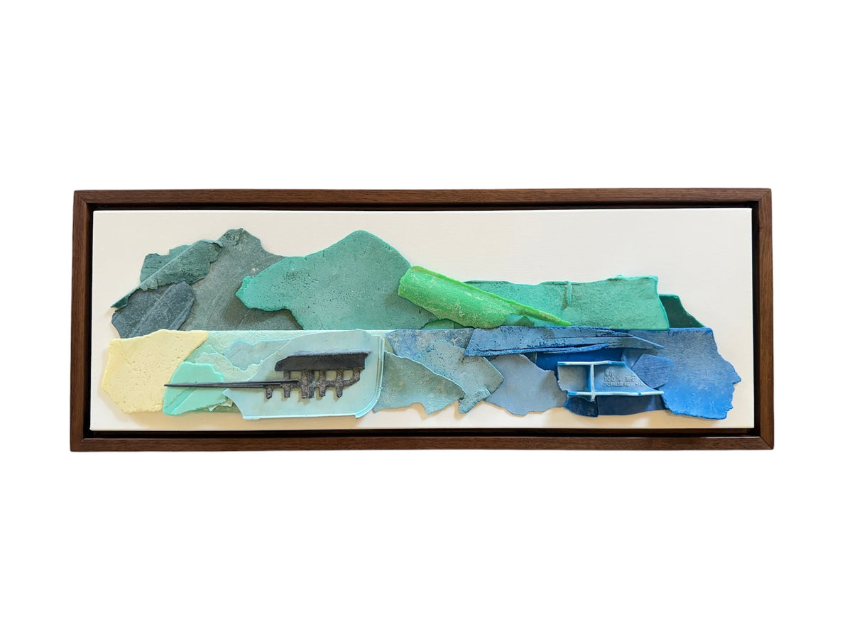 Opala Art - “ Hanalei Bay” w/ custom wood frame