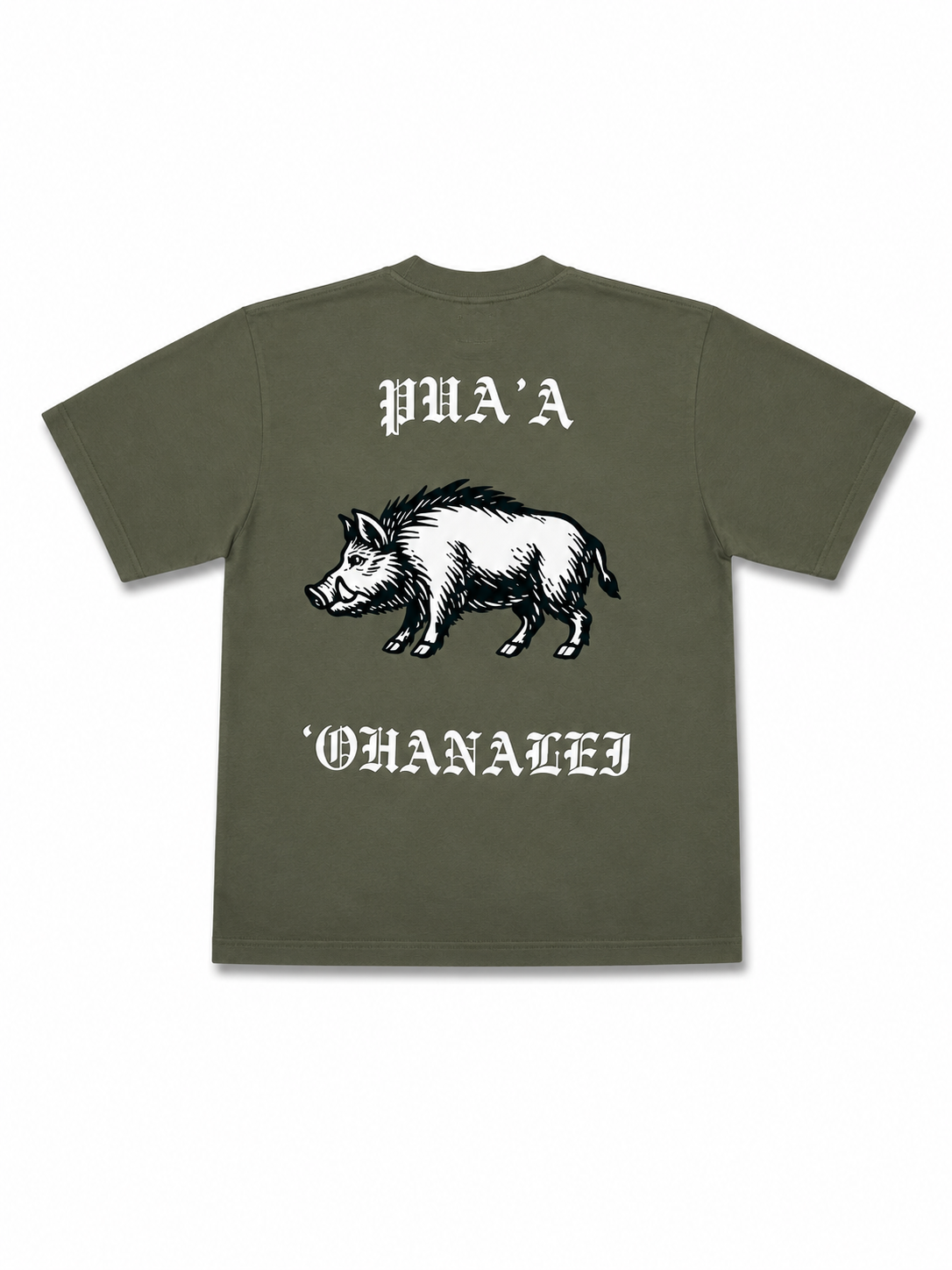 Ohanalei - “Pua’a” Tee - Olive
