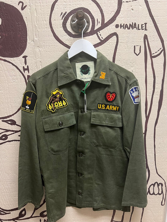 Ohanalei Vintage- Army Jacket with Custom Patches