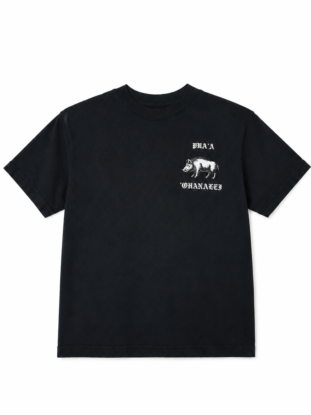 Ohanalei - Kids “Pua’a Ohanalei” Tee - Black
