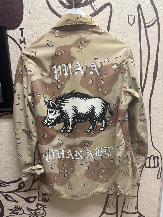 Ohanalei Vintage - “Pua’a” Military Jacket - Desert Camo
