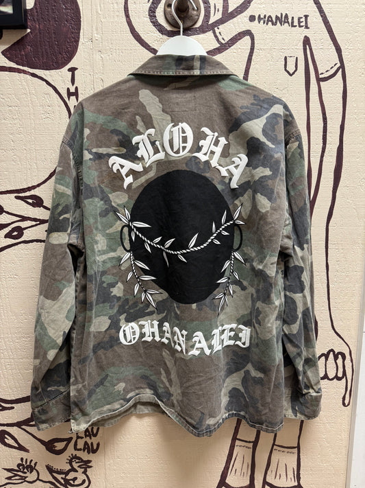 Ohanalei Vintage - “ALOHA PUFF” Military Jacket - Digi Desert Camo Print