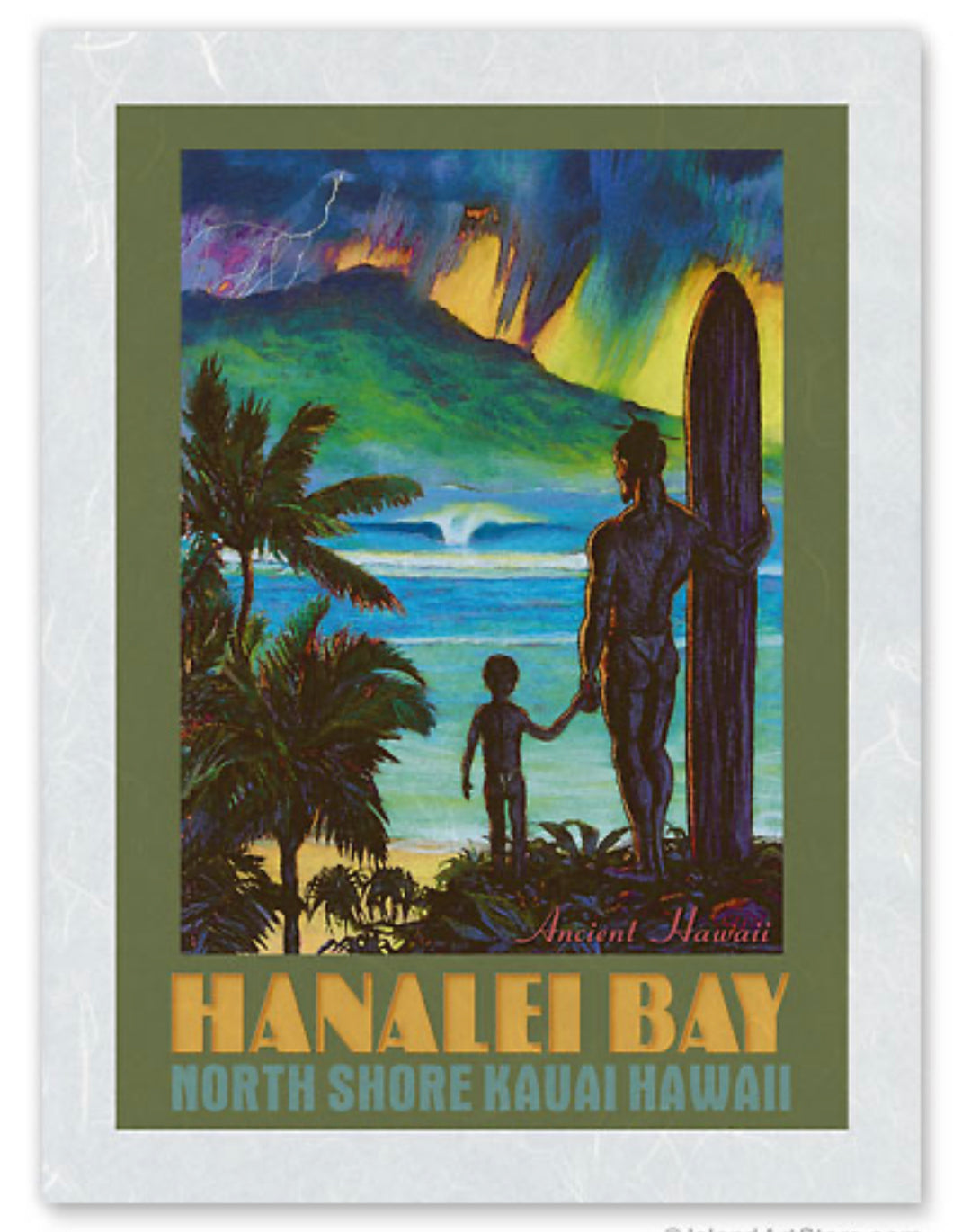 Ohanalei Vintage ART - “Hanalei Bay” Ancient Hawaii