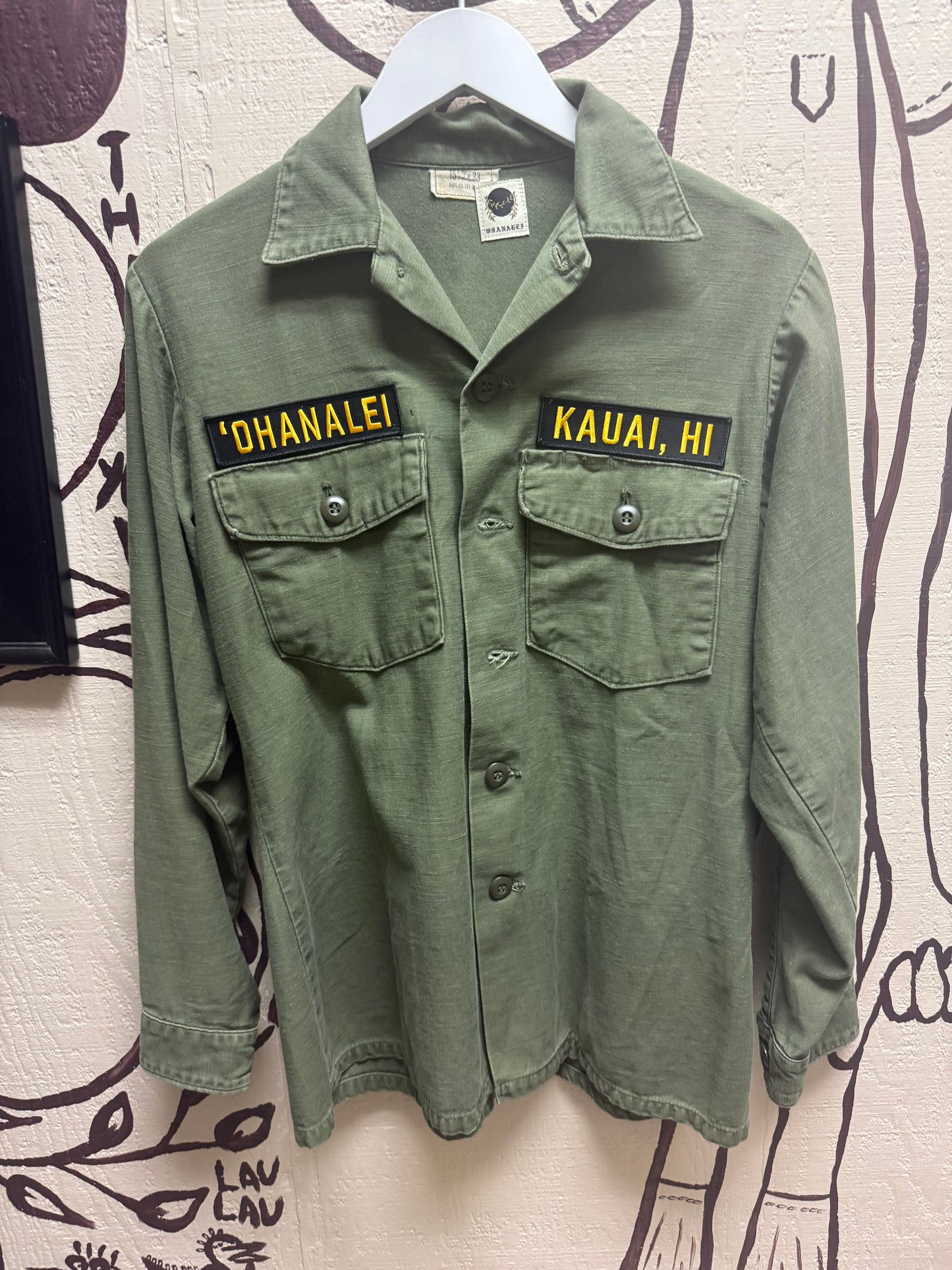 Ohanalei Vintage - “Pua’a” Military Jacket - Olive Camo