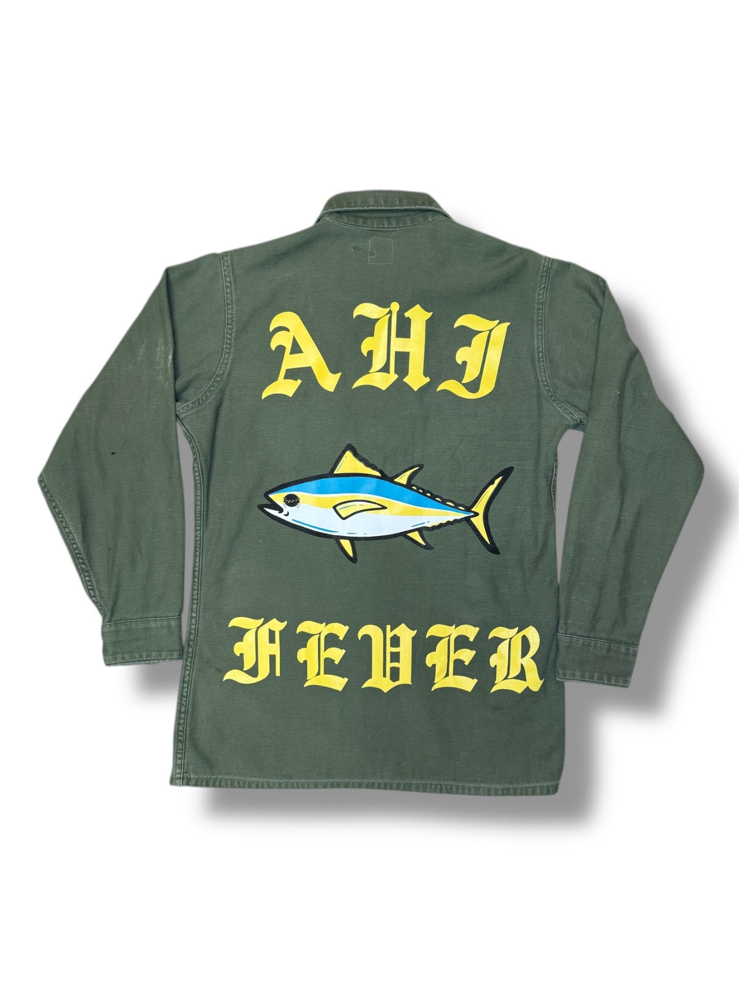 Ohanalei Vintage - “Ahi Fever” Military Jacket - Green