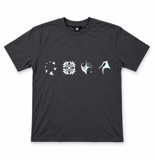 Bryce Baker -“Flower Tee” - Charcoal