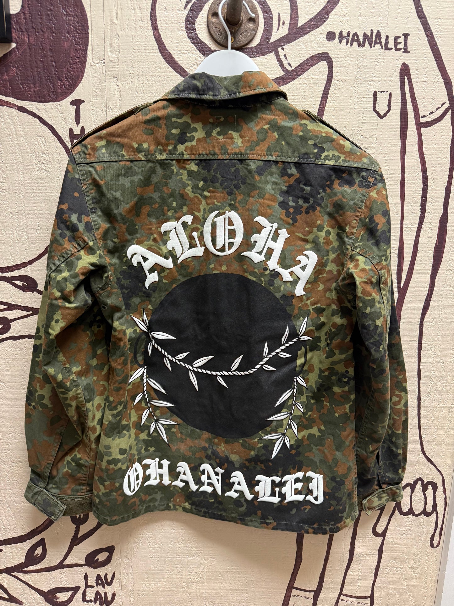 Ohanalei Vintage - “ALOHA PUFF” Military Jacket - Digi Camo Print