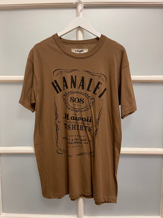 Ohanalei Vintage -Hanalei “808” Tee (Brown)