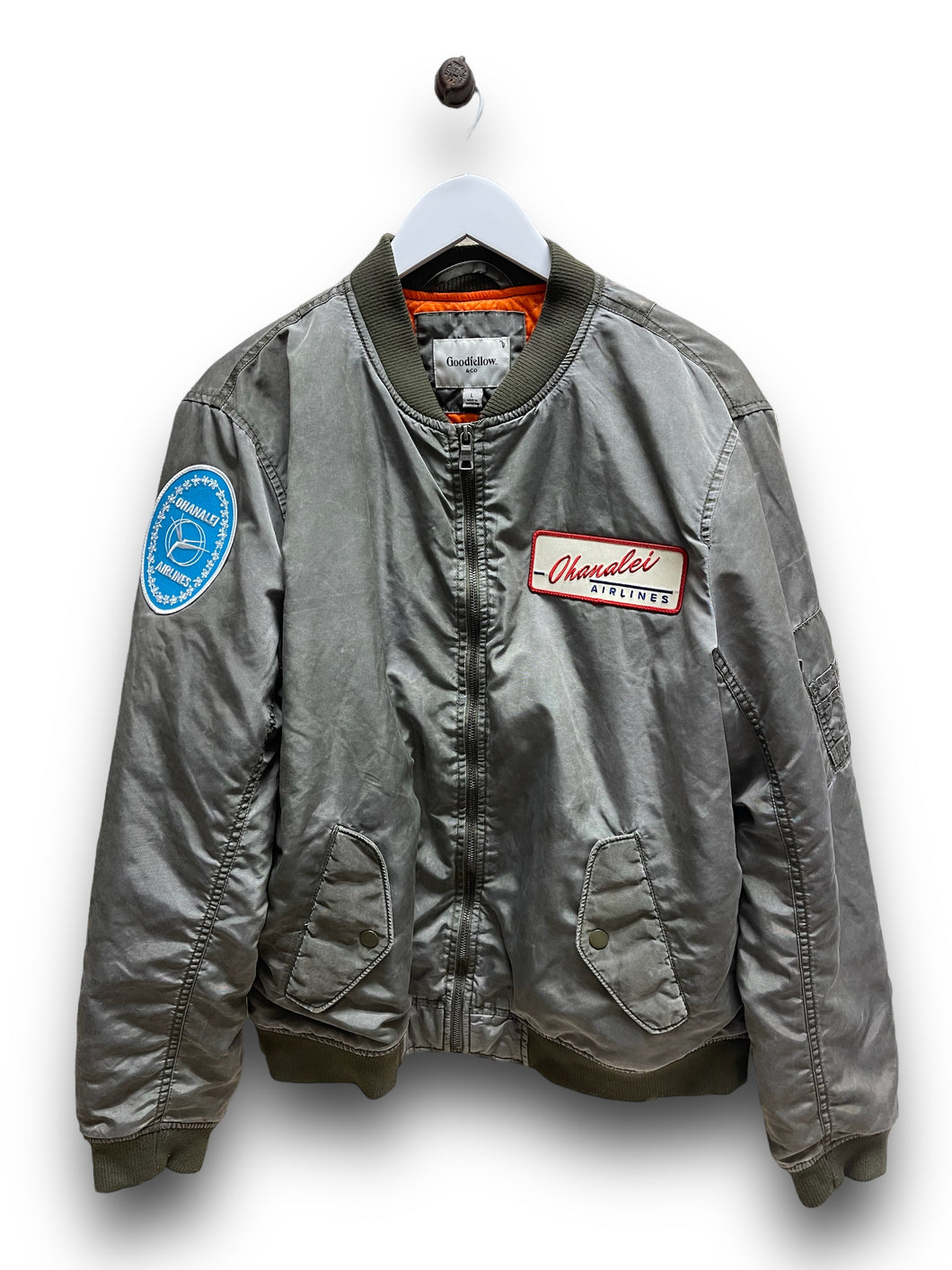 Ohanalei Vintage - Bomber Jacket with Ohanalei Air Patches
