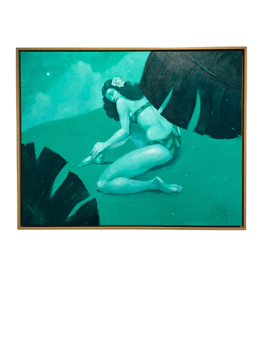 Ruby Roth Art - Wahine Resting, Green