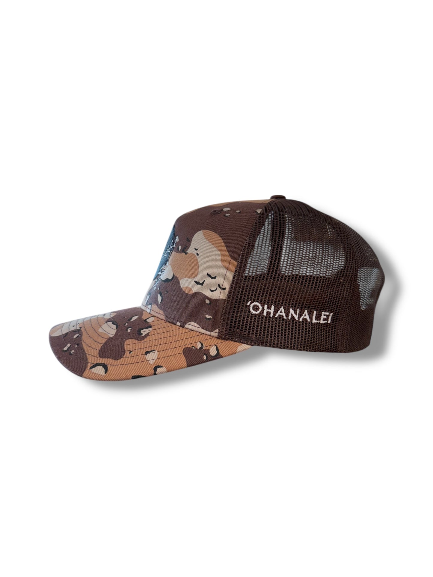 Ohanalei “Black Pot” Logo SnapBack Hat - Desert Camo