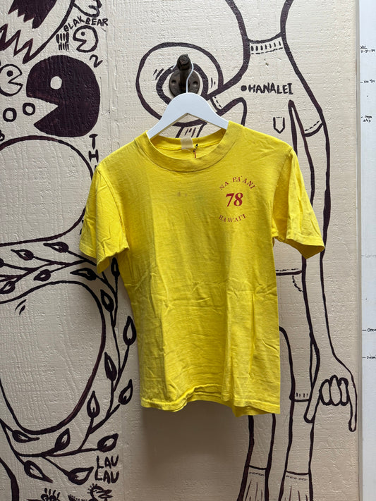 Ohanalei Vintage - “Iolani Palace” Yellow Tee