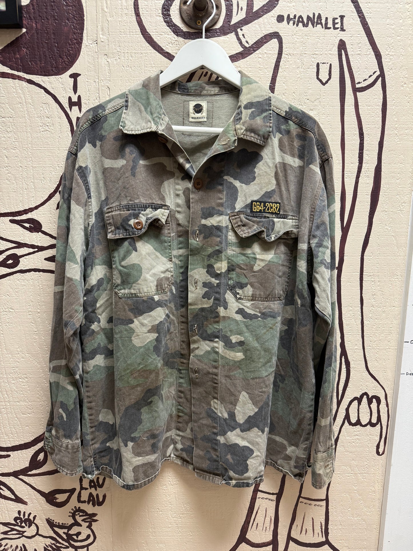 Ohanalei Vintage - “ALOHA PUFF” Military Jacket - Digi Desert Camo Print