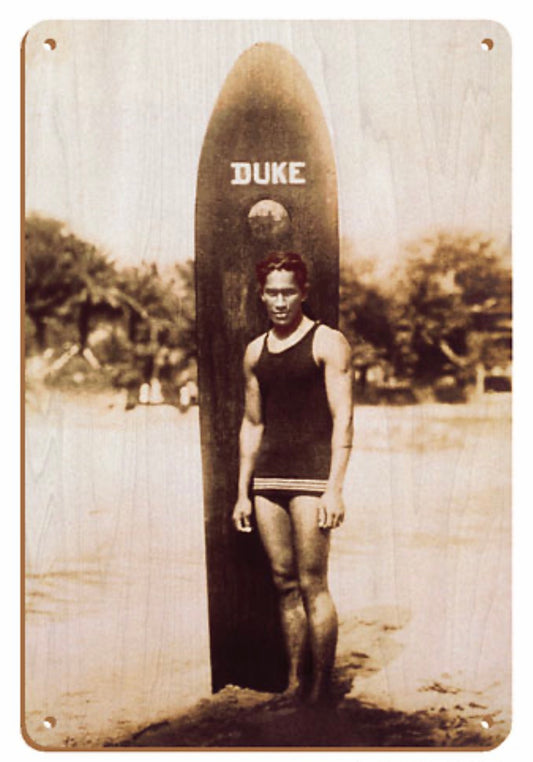 Ohanalei Vintage ART - “Duke” Wood Art Sign