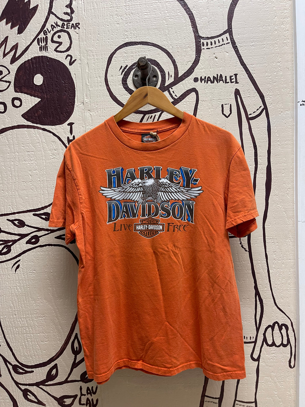 Monk’s Variety- Vintage Harley Davidson “Atlanta” Orange Tee