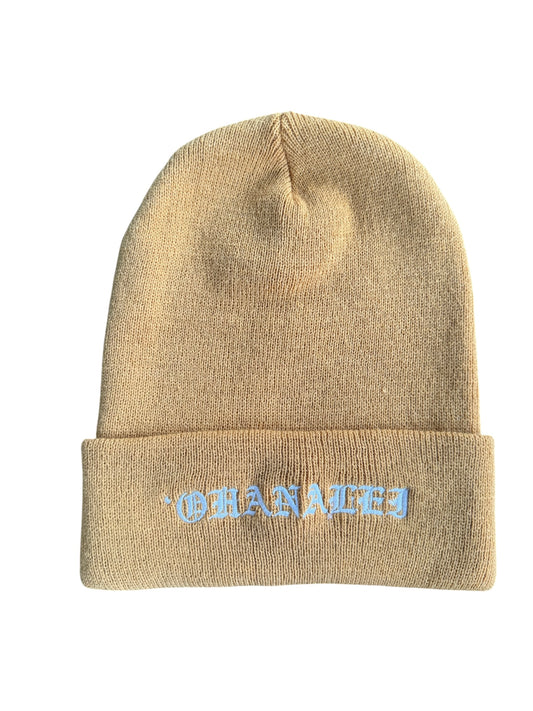 “OHANALEI” Embroidered Beanie - Golden Yellow