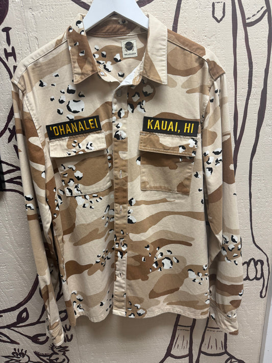 Ohanalei Vintage - “ALOHA PUFF” Military Jacket - Desert Camo