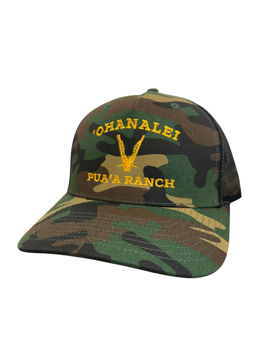 Ohanalei - “Pua’a Ranch” Hat - Camo Snap Back