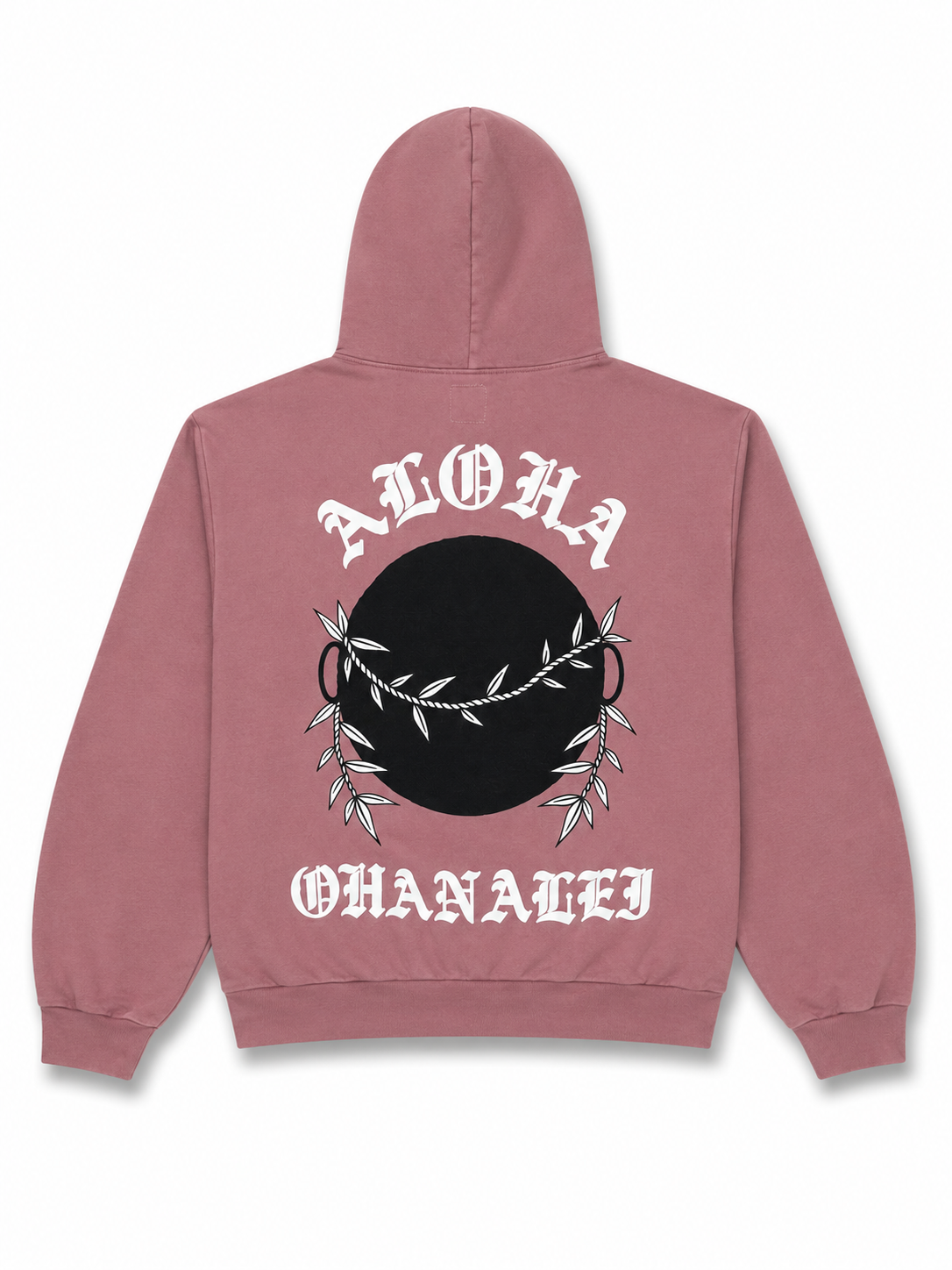 OHANALEI- “ALOHA” Puff Print HOODIE - Mauve