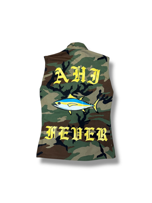 Ohanalei Vintage - “Ahi Fever” Military VEST - Camo Print