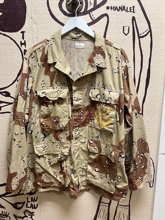 Ohanalei Vintage - Desert Camo “InterIsland Helicopters Kauai” Army Jacket