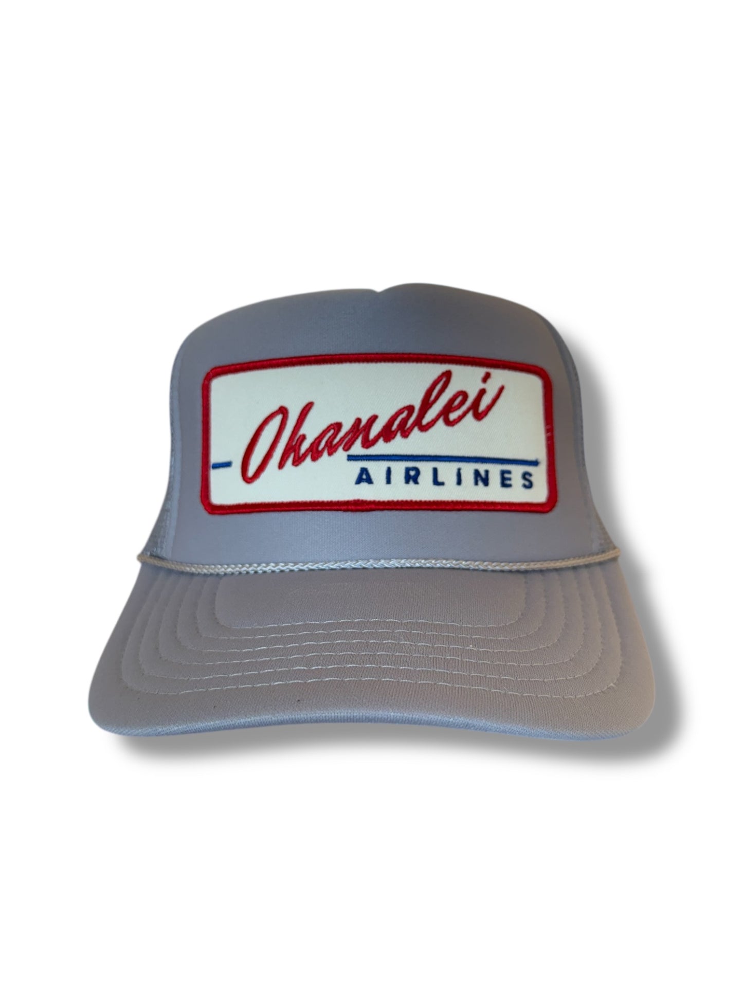Ohanalei “Airlines” PATCH  Snapback Hat - Grey