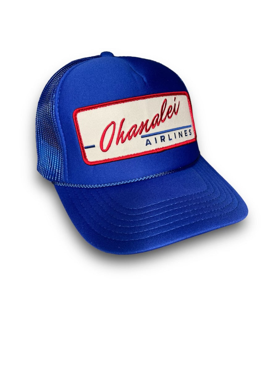 Ohanalei Airlines Trucker Hat - Blue