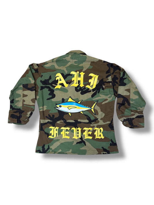 Ohanalei Vintage - “Ahi Fever” Military Jacket - Camo Print