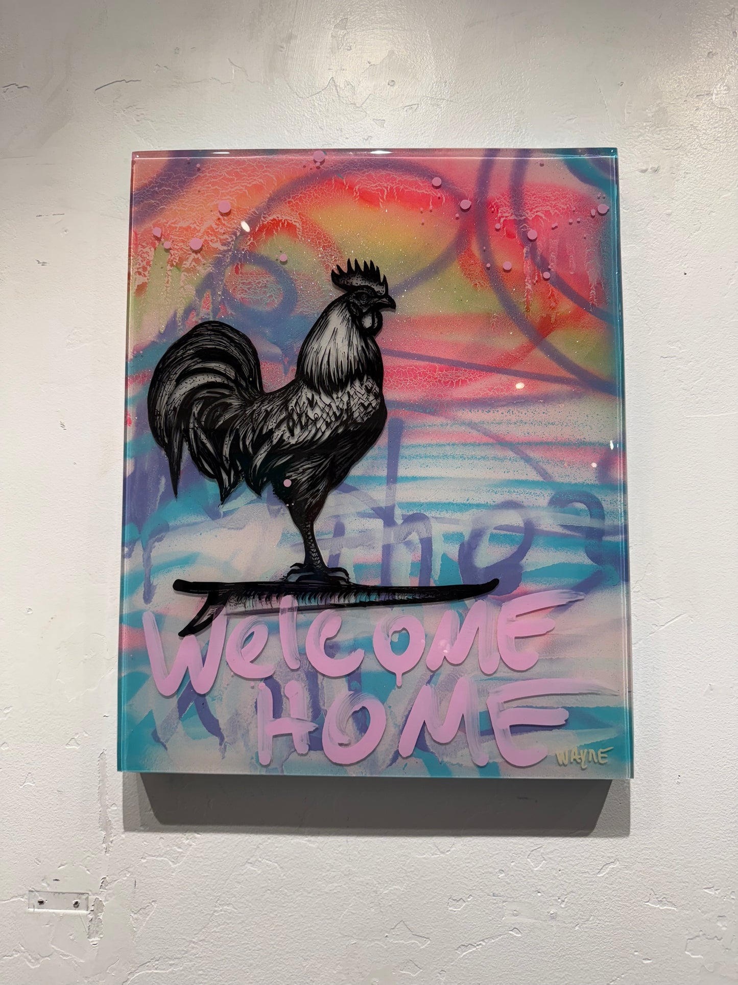 Wayne Art -Welcome Home  “Surf Cock”