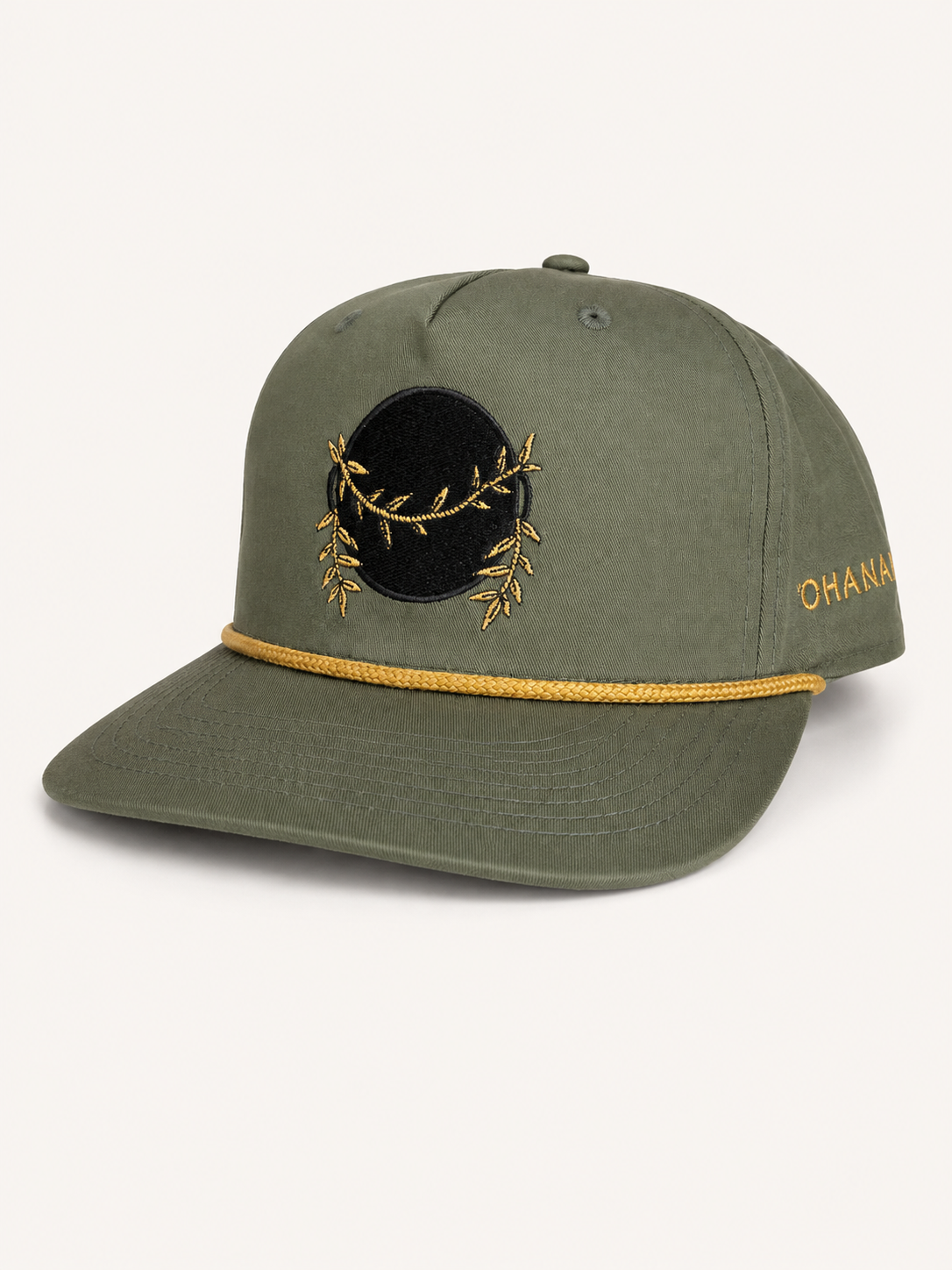 Ohanalei “Black Pot” Logo SnapBack Hat - Army Green