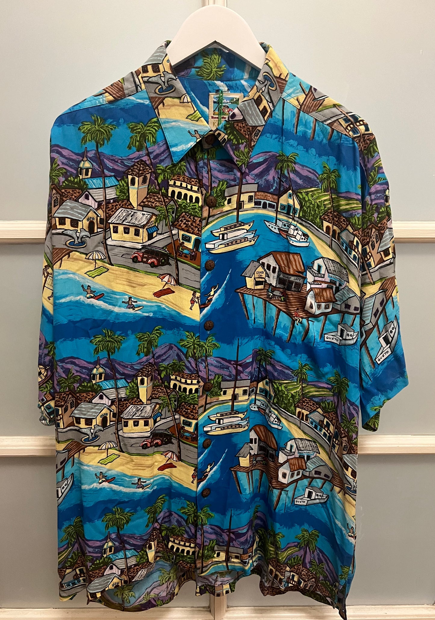 Ohanalei Vintage - Ron Anderson collection by KAHALA “BeachTown” Aloha Shirt