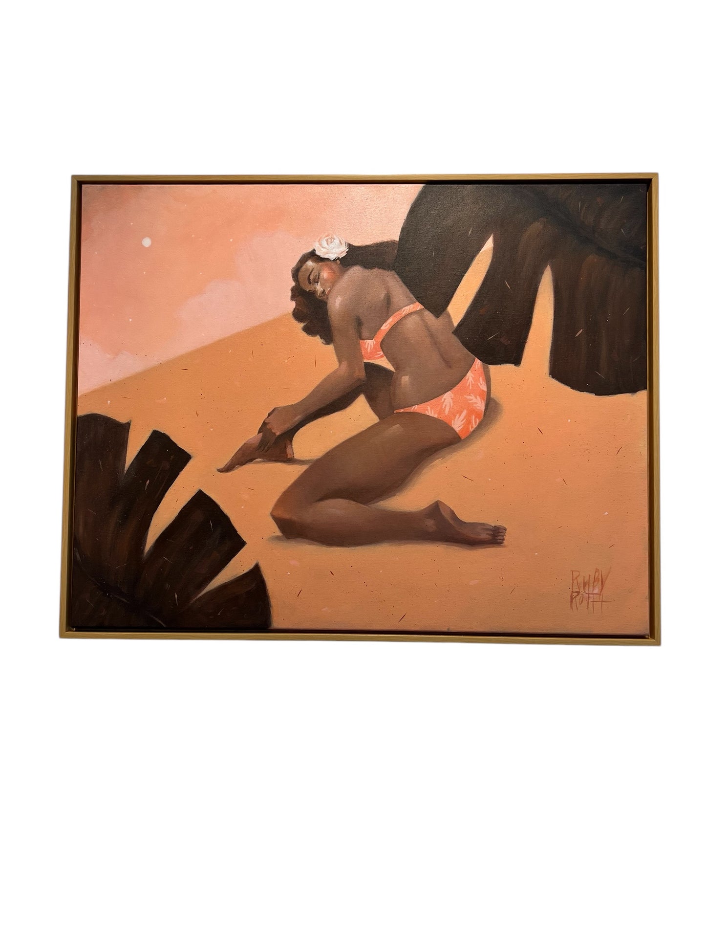 Ruby Roth Art - Wahine Resting, Pink