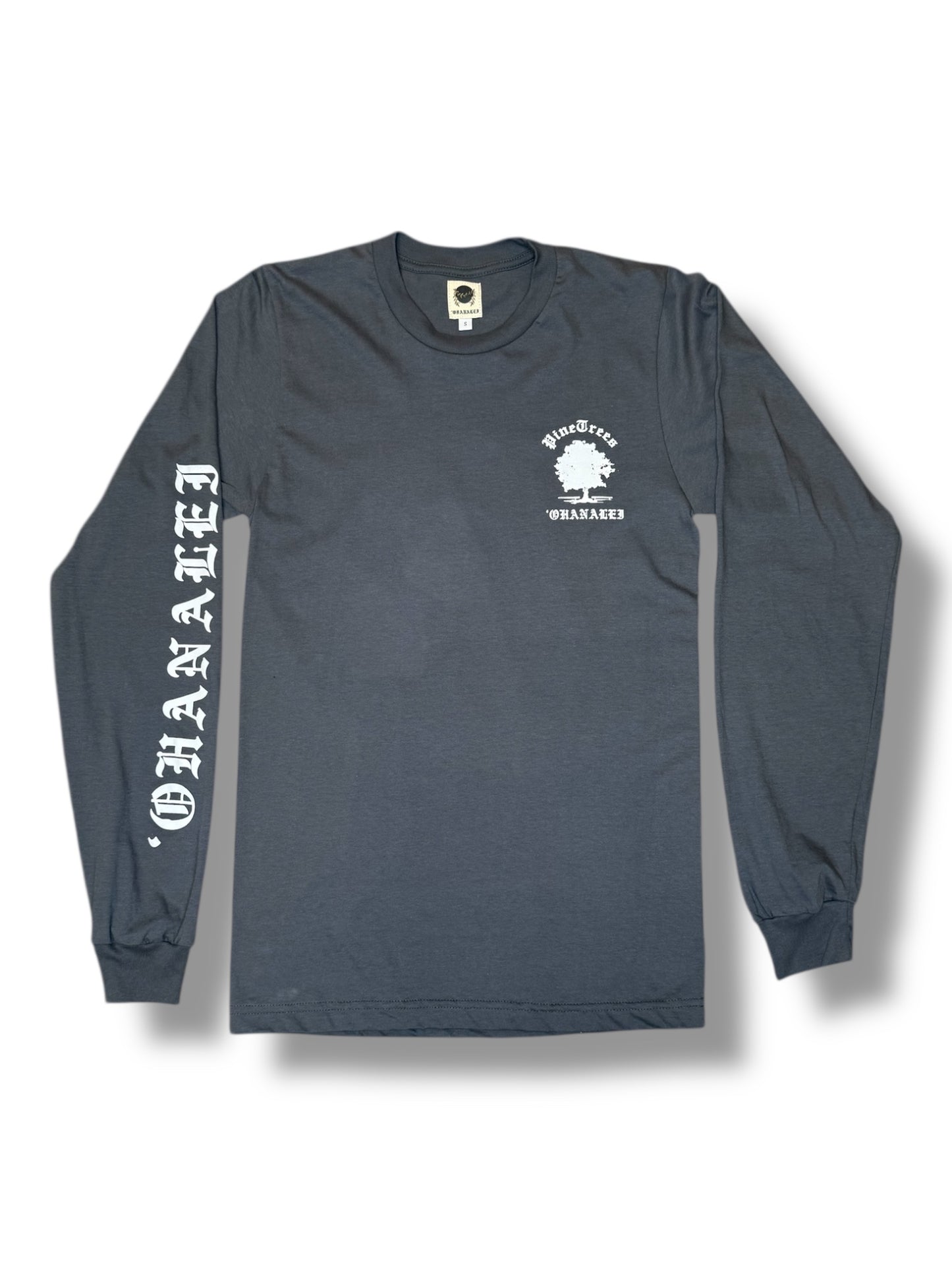 Ohanalei - “Pinetrees” LongSleeve Tee - Asphalt