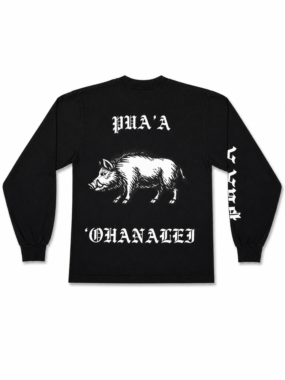 Ohanalei - “Pua’a” LongSleeve Tee - Black