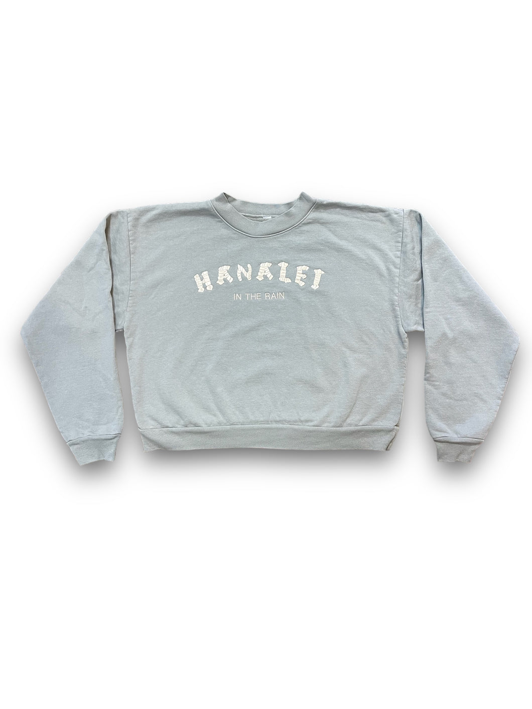 HANALEI in the rain - CROP Sweatshirt (Sage)