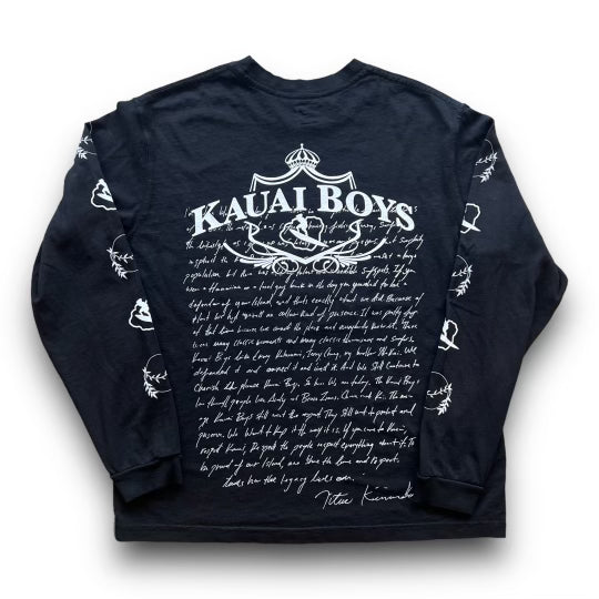 Ohanalei x Kinimaka - “Kauai Boys” Black Long Sleeve