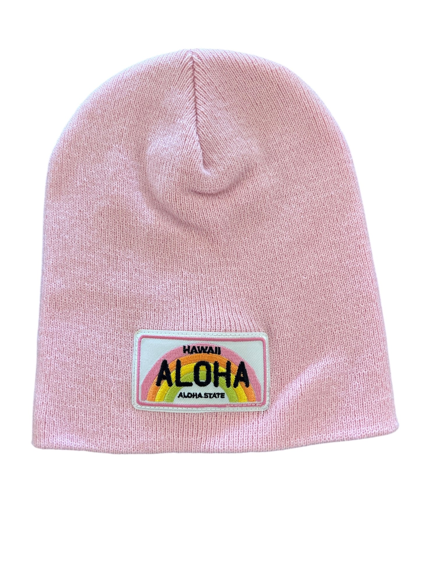 Ohanalei “Aloha State” Patch on Pink Beanie