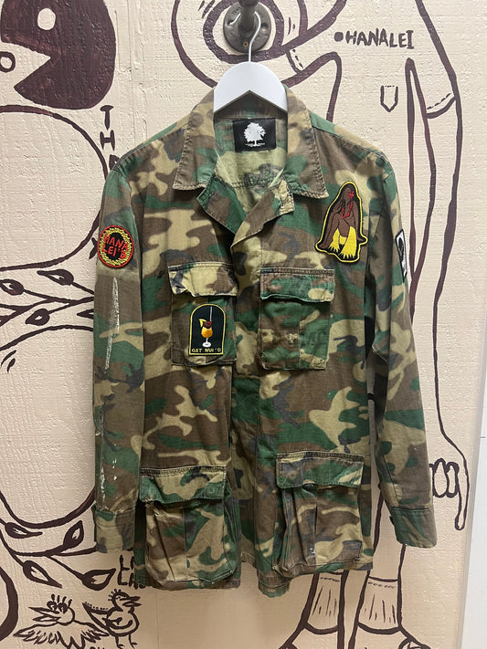 Ohanalei Vintage - Army Camo “Aloha” Jacket with Custom Patches