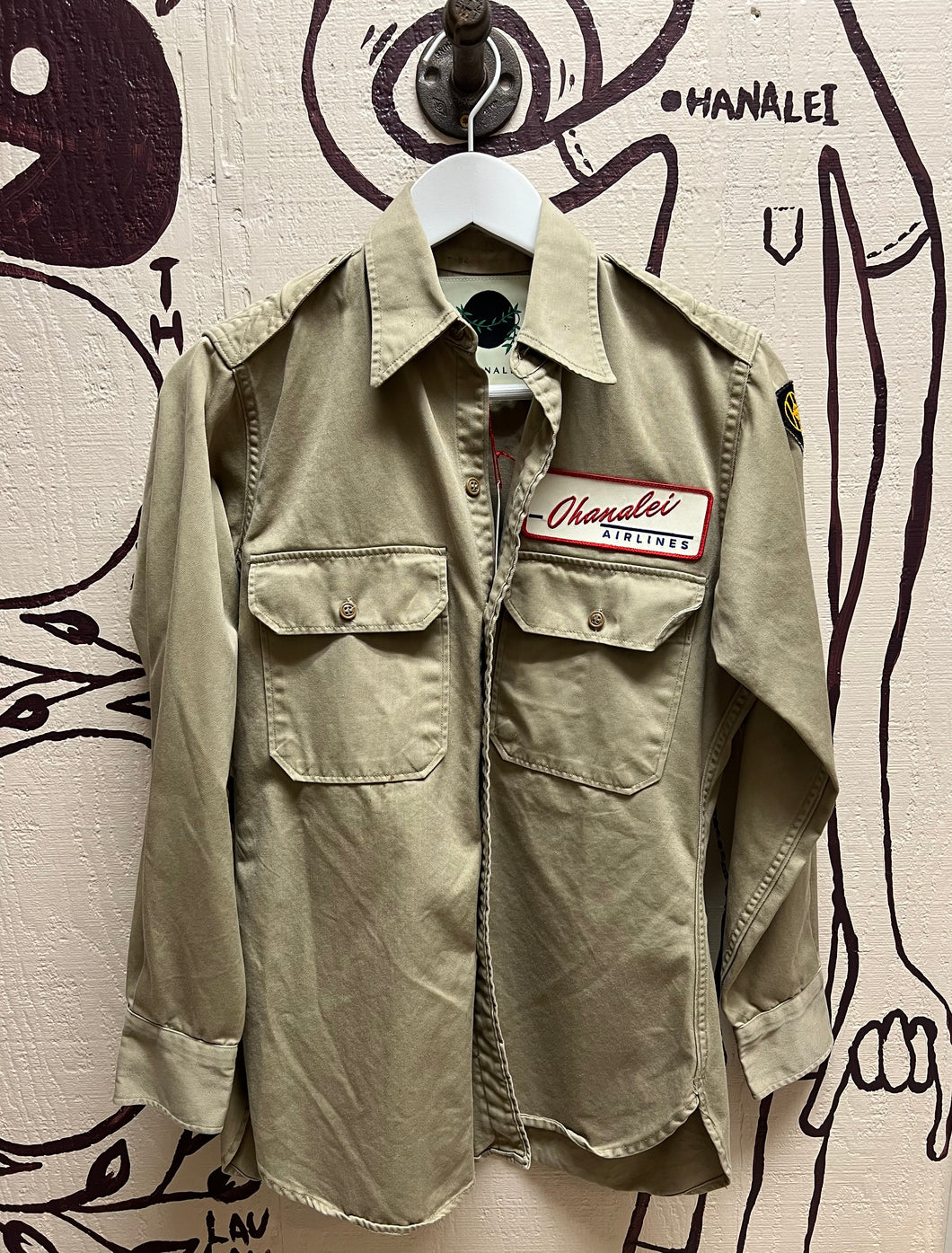Ohanalei Vintage - Ohanalei Airlines Patch Army Jacket